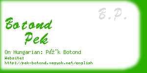 botond pek business card